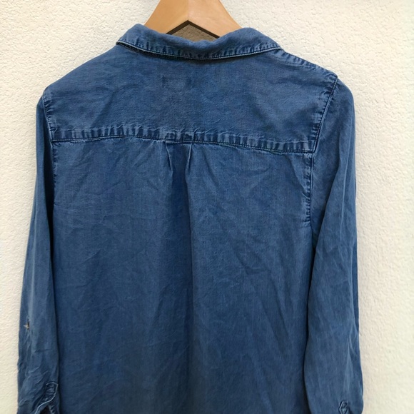 Women's GAP Button Down Chambray Shirt Sz Large L - Picture 10 of 12